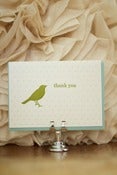 Image of Bird & Polka-dot Thank You Card