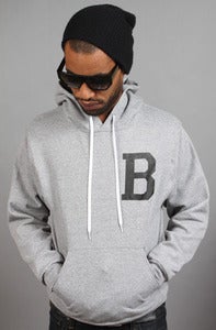 Image of Letterman B Hoodie Gray