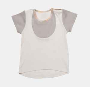 Image of Bib T- Shirt - Sand+Grey