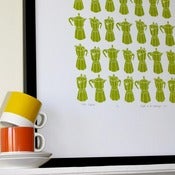 Image of Moka Express silkscreen print - chartreuse edition of 50
