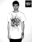 Image of 'Mourning Glory' Tee White On Black