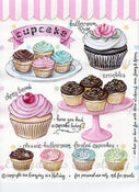 Image of "Cupcakes" Full Color Sticker Sheet