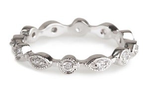 Image of Kara Ackerman <i> Talulah <i/> Marquise Rings in Sterling Silver with White Stones