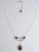Image of Rutilated Amethyst, Amethyst, Sterling Necklace - One-of-a-Kind (F767)