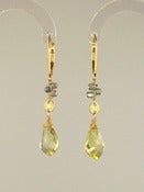 Image of Lemon Quartz, Sapphire, 14k Gold-Fill Earrings - One-of-a-Kind (F766)