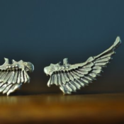 Image of Sterling Silver Robot Wing Studs