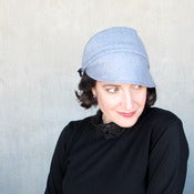 Image of Lightweight wool hat for women : Heady Concoction in blue gray