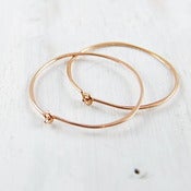 Image of classic 14k rose gold round hoop earring s/m/l