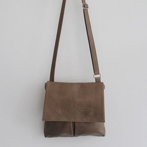 Image of anna leather bag - taupe