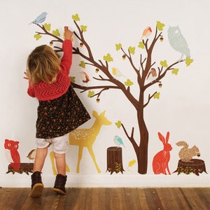 Image of Woodland Scene (retro) / Dans les bois (rétro)