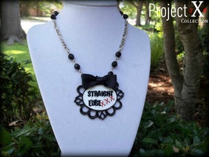 Image of XXX Straight Edge Pendant Necklace
