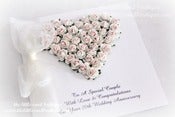 Image of 20th wedding anniversary paper roses heart card gift boxed