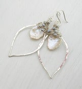 Image of Keshi Pearl Leaf Hoops