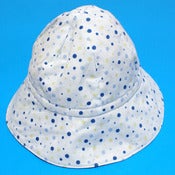 Image of BLue DoT sun hat for baby / toddler