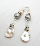 Image of Long Pearl Earrings, Ocean Treasure