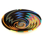 Image of Shallow Bowl in Black Rainbow