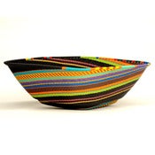 Image of Extra Large Square Basket in Black Rainbow