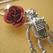 Image of Perfect Gentleman Sterling Silver Robot Necklace
