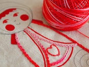 Image of Kokeshi Doll Embroidery