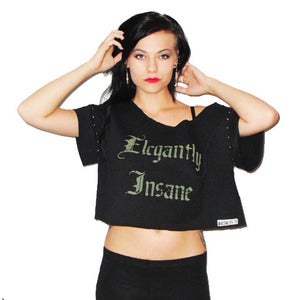 Image of Elegantly Insane Crop Sweatshirt