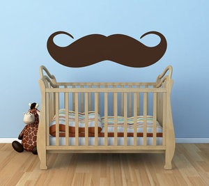 Image of Moustache Mustache Movember Wall Decal Sticker
