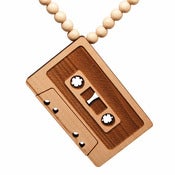 Image of GOOD WOOD - CASSETTE NECKLACE (NATURAL)