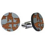 Image of Grey houndstooth cufflinks