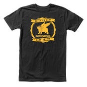 Image of Compatriot Built To Last T-Shirt (Charcoal/Yellow)
