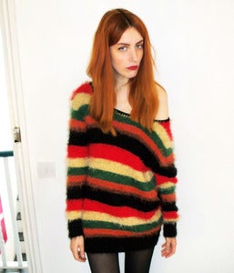 Image of mohair-mix multi-coloured jumper