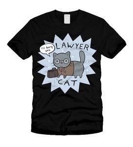 Lawyer Cat T-shirt - Mens/Womens sizes
