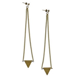 Image of Petra. Mini Aztec Triangle Earrings