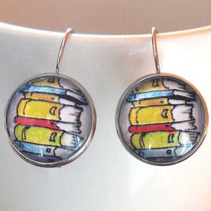 Image of Stack of Books Earrings