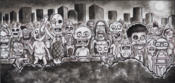 Image of Zombies on Canvas