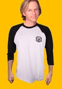 Image of Orchard Tee - Vice Crest Logo Raglan - White / Black