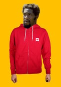 Image of Orchard Hooded Sweatshirt - Bird Logo - Red