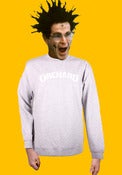 Image of Orchard Crewneck Sweatshirt - Embroidered Text Logo - Gray
