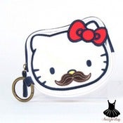 Image of HELLO KITTY MUSTACHE COIN BAG