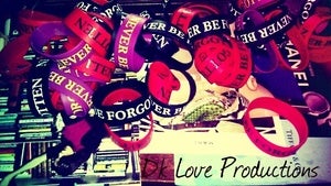 Image of "NEVER BE FORGOTTEN" One inch rubber wristbands