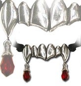 Image of Blood Thirsty - Swarvoski Adorned Vampire Fang Necklace
