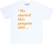 Image of GANGSTA ISH TEE | WHITE / ORANGE