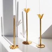 Image of Brass Candle Holders, Set of 3