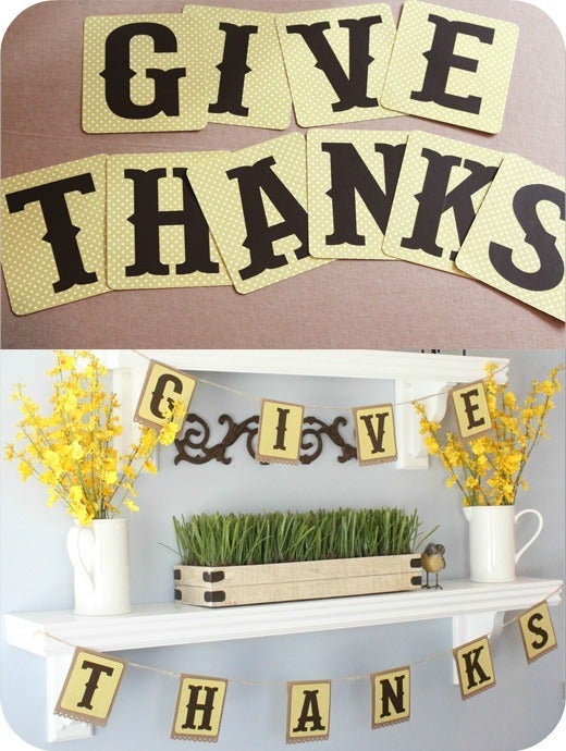 Image of GIVE THANKS lettering