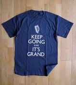 Image of 'KEEP GOING SURE IT'S GRAND' Guard blue T-shirt