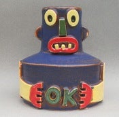 Image of Blue Robot Vase
