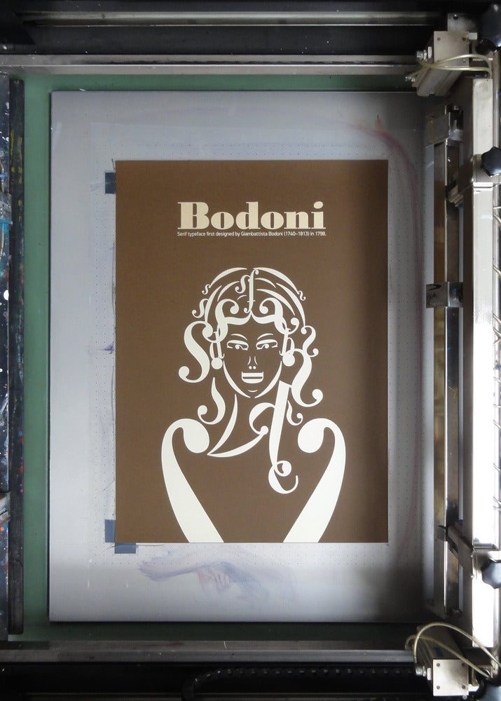 Image of Bodoni Typographic Poster