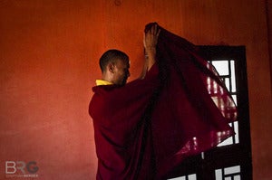 Image of LIMITED EDITION PRINT: Tibetan Monk praying