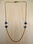 Image of TRIANGLE SPACE lapis necklace