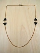 Image of TRIANGLE SPACE onyx necklace