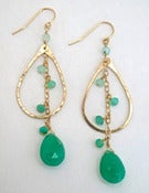 Image of Elysium Jewelry green chrysoprase earrings