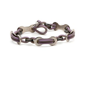 Image of Cyclist Rubber Weaved Lavender Bracelet